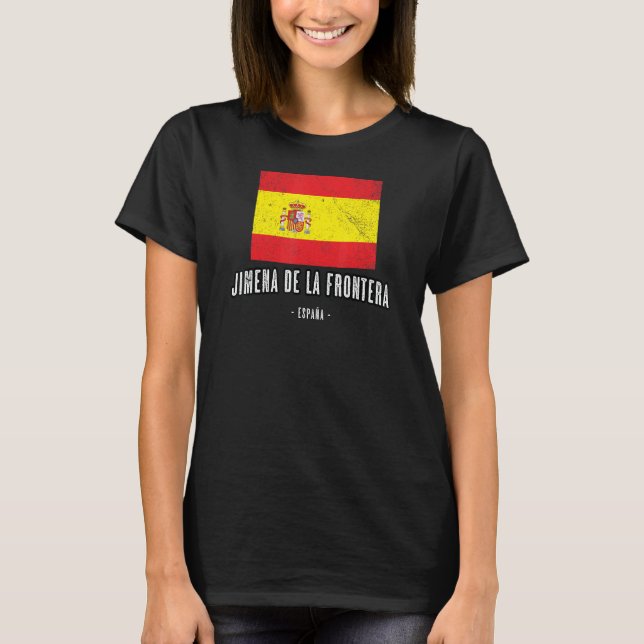 T-shirt Jimena De La Frontera Espagne Es Drapeau Ville Ban (Devant)
