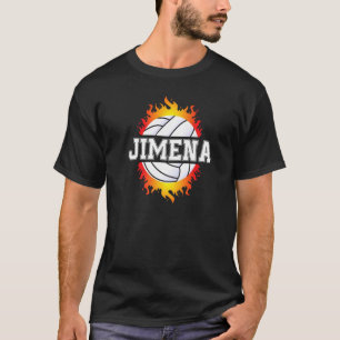 T-shirt Jimena Nom Joueur De Volley-ball Filles Ball Et Ne