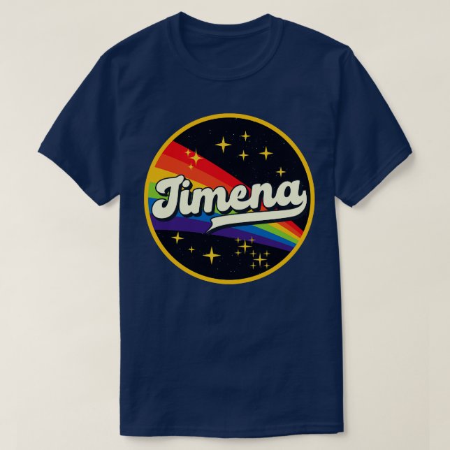 T-shirt Jimena Rainbow Dans L'Espace Style Vintage (Design devant)