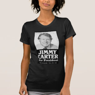 T-shirt Jimmy Carter a affligé noir et blanc
