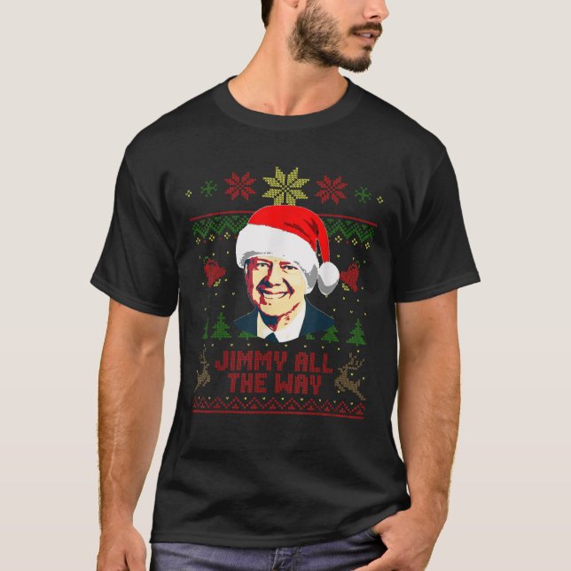 T-shirt Jimmy Carter Jimmy Jimmy All Way Drôle Noël (Devant)