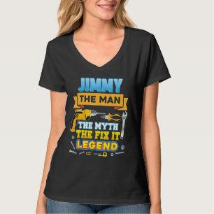 T-shirt Jimmy The Man Myth Fixez-Le Légende Père Day Mecha