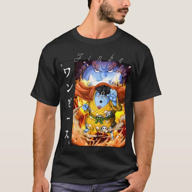 T-shirt Jinbe Chevalier de la Mer Karaté Fishman Art Anime (Devant)