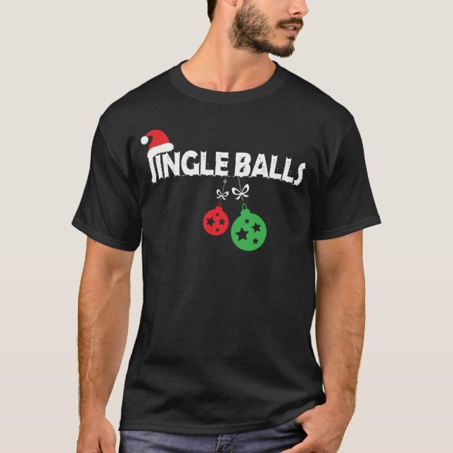 T-shirt Jingle Balls Noël - Matching Couple Chestnut (Devant)