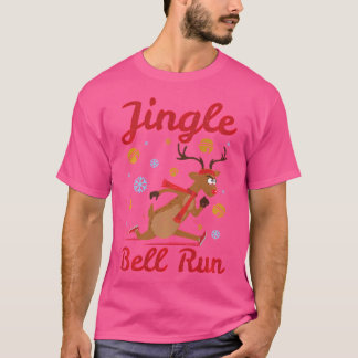 T-shirt Jingle Bell Run Reindeer Running