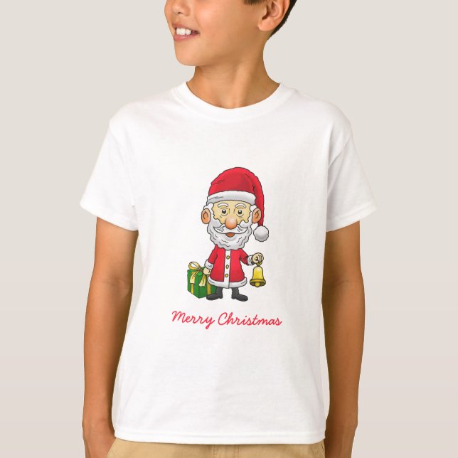 T-shirt Jingle Bells avec Père Noël (Devant)