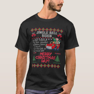 T-shirt Jingle Bells Biden sent Père Noël Trump laide Noël