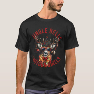 T-shirt Jingle Bells Shotgun Shells Funny Hunter Hunter
