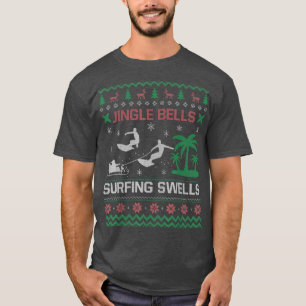 T-shirt Jingle Bells Surfing Swells Vilain Chandail de Noë