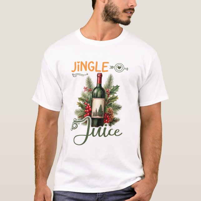 T-shirt Jingle Juice Christmas Funny Holiday Wine Lover (Devant)