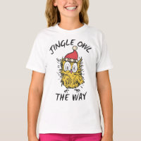Jingle Owl en chemin Funny Père Noël Owl