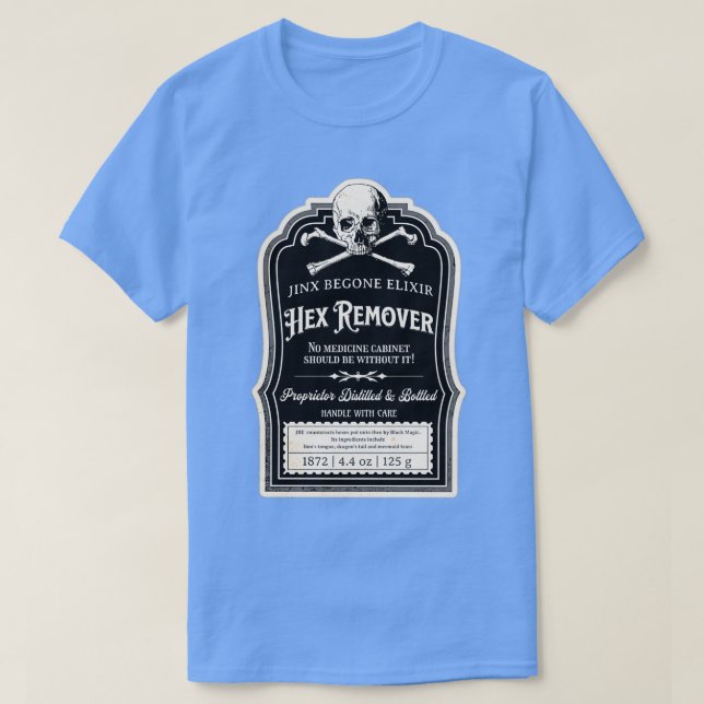 T-shirt Jinx Begone Elixir Hex Remover Apothecary Potion L (Design devant)