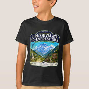 T-shirt Jiri shivalaya à trek everest montagne vintage