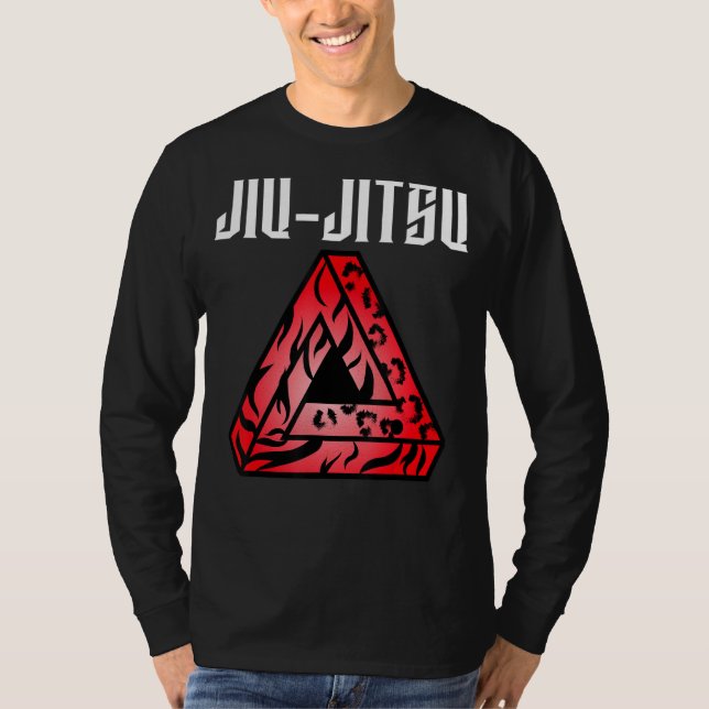 T-shirt Jitsu Tribal Gracie Triangle Bjj Grappe Mm (Devant)
