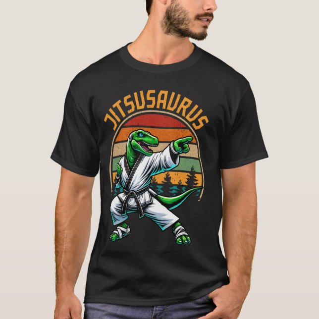 T-shirt Jitsusaurus Jiu Jitsu BJJ T-Rex Dinosaur Martial A (Devant)
