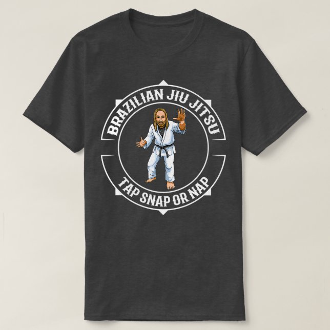 T-shirt Jiu Jitsu and Jesus BJJ and Grappling 1 (Design devant)