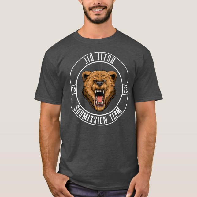 T-shirt Jiu Jitsu Bear brésilien Jiu Jitsu BJJ et (Devant)
