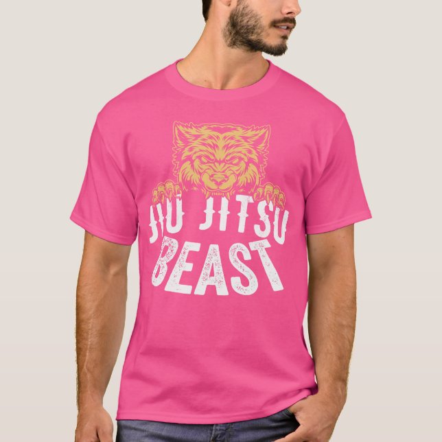 T-shirt Jiu Jitsu Beast Wolf Martial Art (Devant)