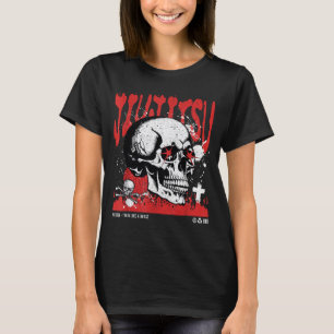 T-shirt Jiu Jitsu Brésilien __ Crâne de Combattant MMA Coo