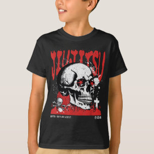 T-shirt Jiu Jitsu Brésilien __ Crâne de Combattant MMA Coo