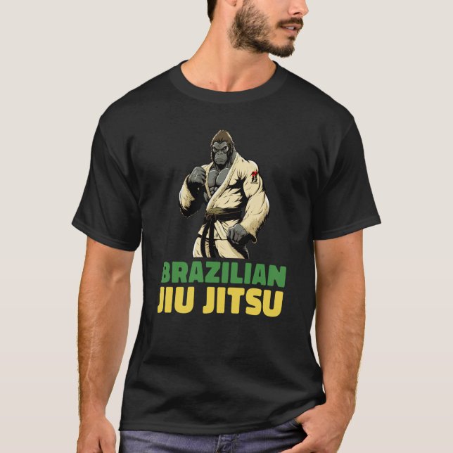 T-shirt Jiu Jitsu brésilien et Gorilla du Grappling (Devant)