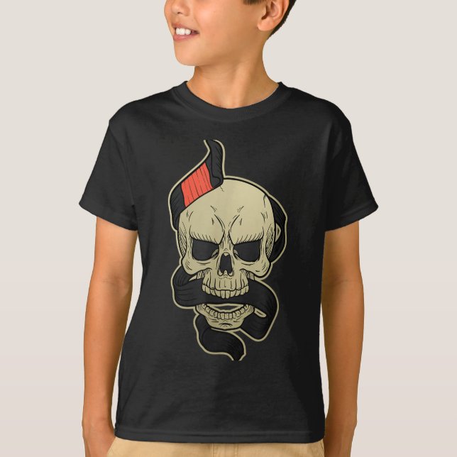 T-shirt Jiu Jitsu Brésilien et squelette (Devant)