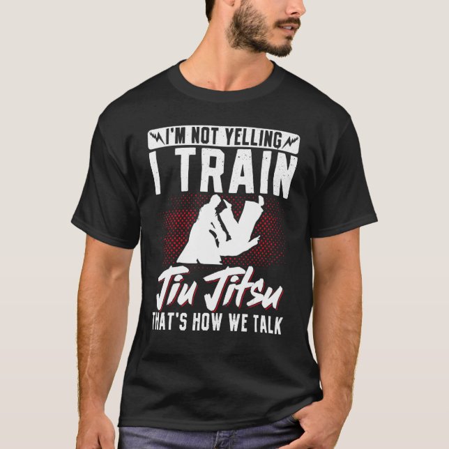 T-shirt Jiu Jitsu Brésilien Mma Bjj Hugger Je Ne Crie Pas (Devant)