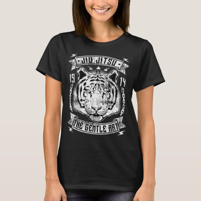 T-shirt Jiu Jitsu Brésilien Tigre (Devant)