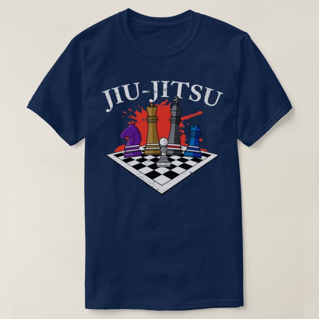 T-shirt Jiu Jitsu - Cadeau d'entraînement pour BJJ Chess 1 (Design devant)