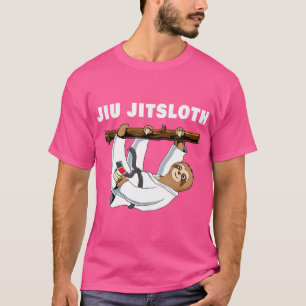 T-shirt Jiu Jitsu Chemise Sloth Funny Black Belt Martial A