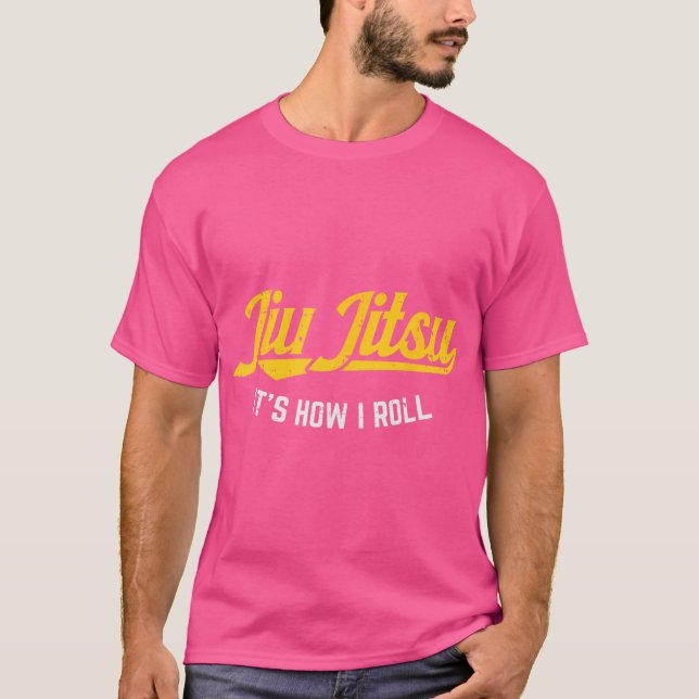 T-shirt Jiu Jitsu Comment Je Roll Funny Bjj Entraînement M (Devant)