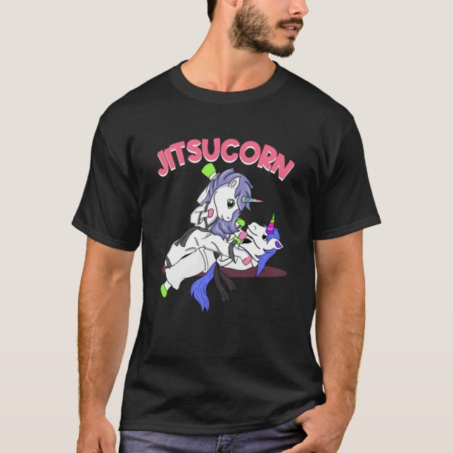 T-shirt Jiu Jitsu Cute Unicorn Autodéfense (Devant)