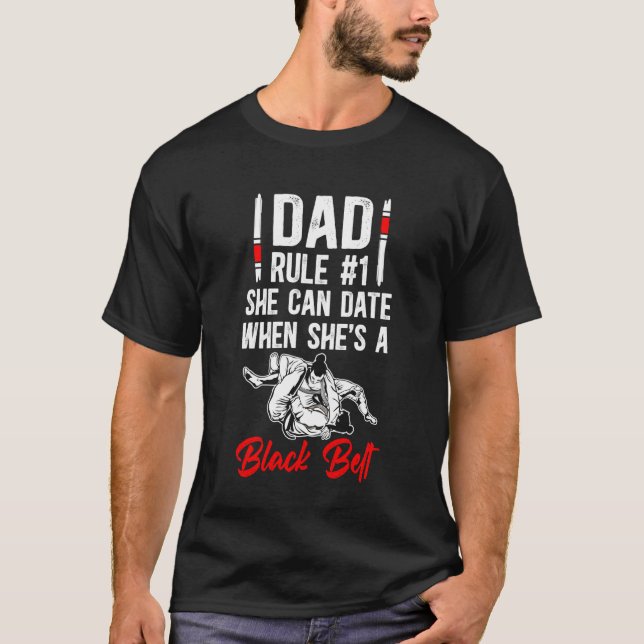 T-shirt Jiu-Jitsu Dad Funny BJJ Father Jiu-Jitsu Fighter D (Devant)