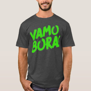 T-shirt Jiu Jitsu Design Vamo Bora Green Light Martial Art