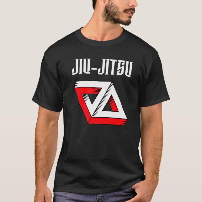 T-shirt Jiu Jitsu Double Gracie Triangle Bjj Mixed martial (Devant)