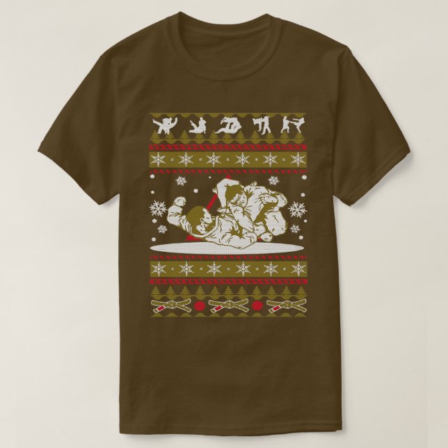 T-shirt Jiu Jitsu Douleur moche Joyeux Joyeux Joyeux Saiso (Design devant)