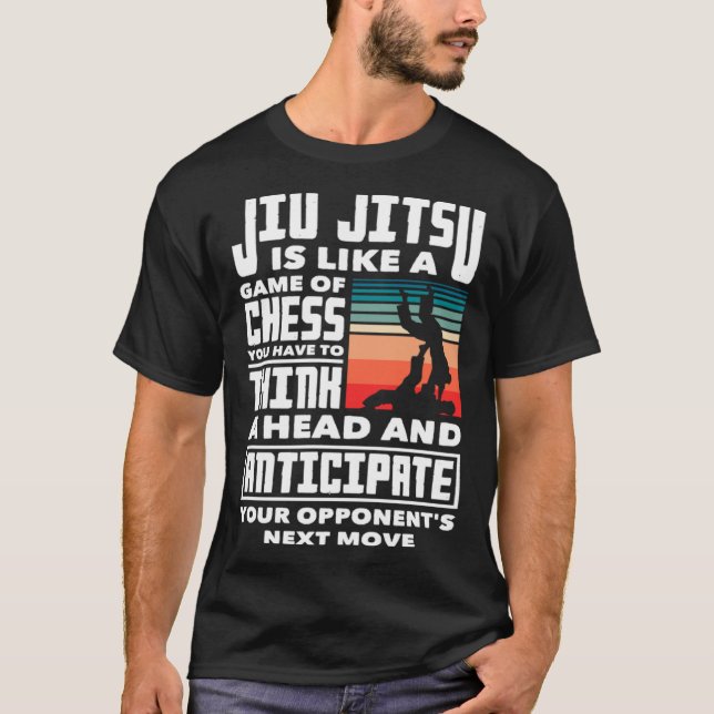 T-shirt Jiu Jitsu Est Comme Un Jeu D'échecs Jiu Jitsu 1 (Devant)