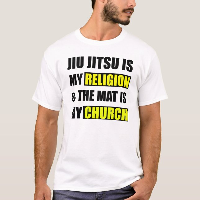 T-shirt Jiu Jitsu est ma religion et le tapis est mon (Devant)