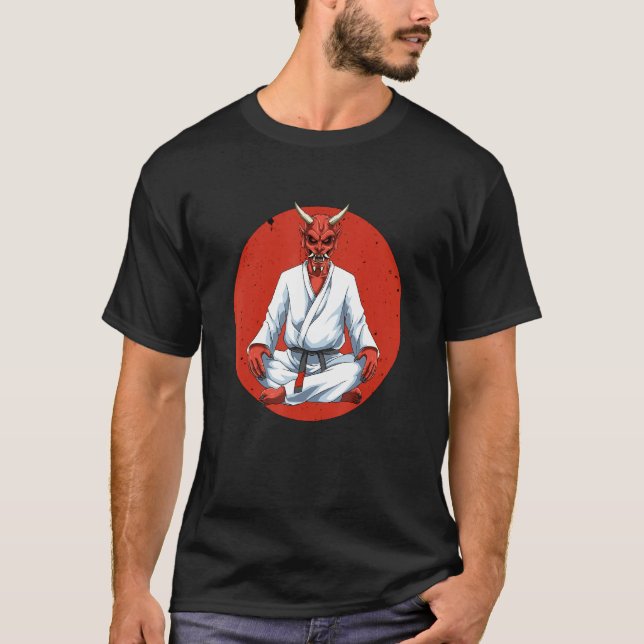 T-shirt Jiu Jitsu Et Judo Oni Demon (Devant)