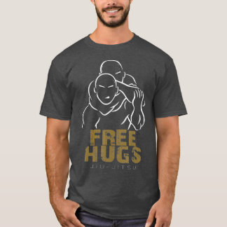 T-shirt Jiu Jitsu Free Hugs Hugs Gratuit