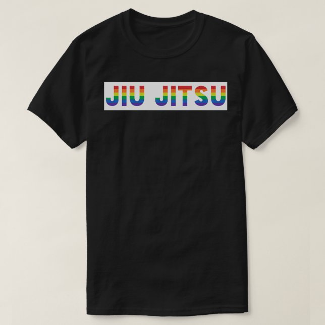 T-shirt JIU JITSU Gay pride Rainbow LGBTQIA (Design devant)
