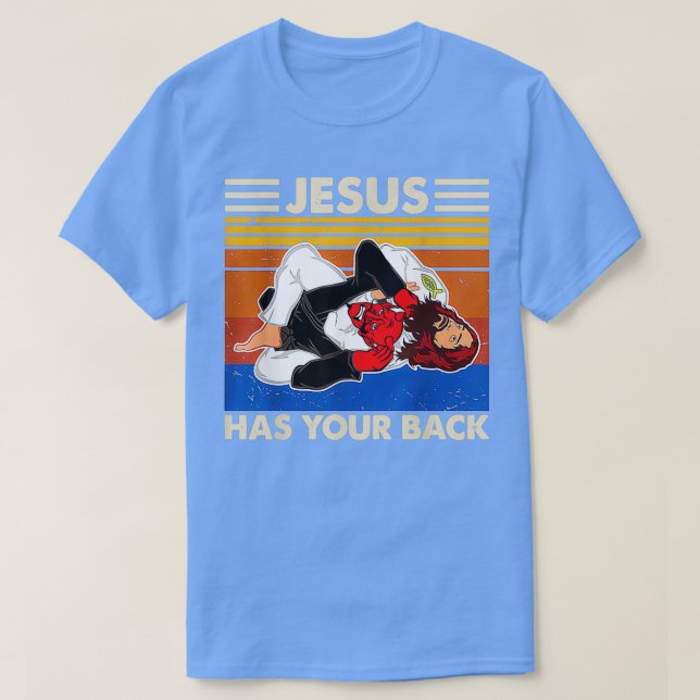 T-shirt Jiu Jitsu Jésus a ton dos M (Design devant)
