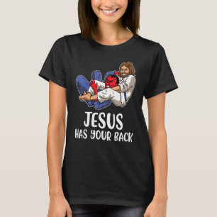 T-shirt Jiu Jitsu Jésus est derrière toi Bjj brésilien Ji