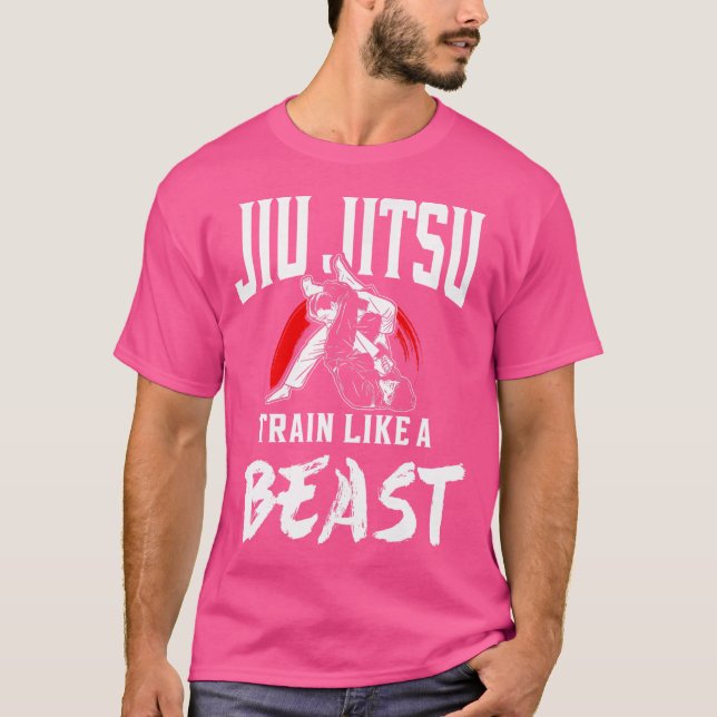 T-shirt Jiu Jitsu Jiu Jitsu Train Comme Une Bête (Devant)