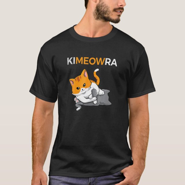 T-shirt Jiu jitsu Kimura Cute Cat Funny BJJ (Devant)