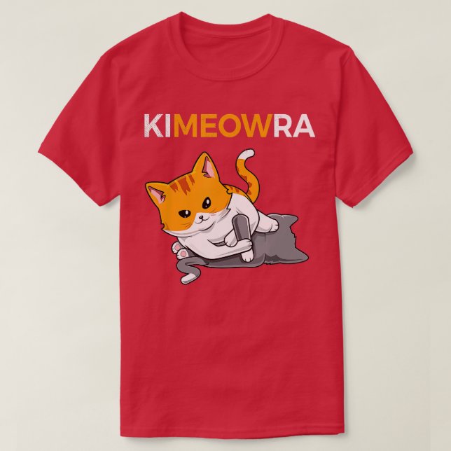 T-shirt Jiu jitsu Kimura Cute Kawaii Chat Funny BJJ (Design devant)