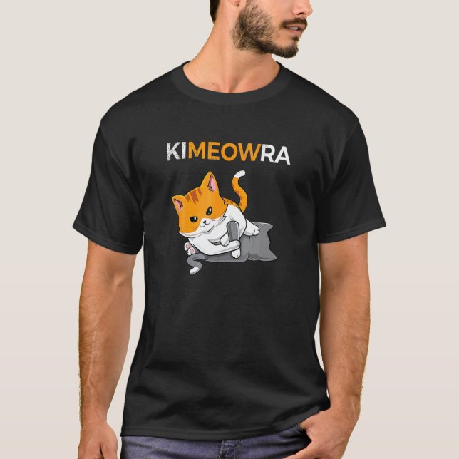 T-shirt Jiu jitsu Kimura Mignon Chat Drôle BJJ (Devant)