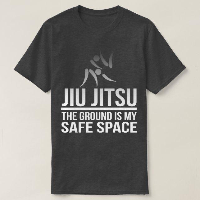 T-shirt Jiu Jitsu Le sol est mon espace sécurisé 3 (Design devant)