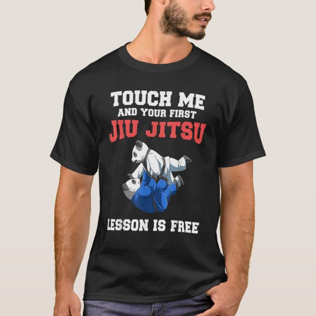 T-shirt Jiu Jitsu Lesson  BJJ Grappling Pandas (Devant)