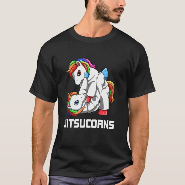 T-shirt Jiu Jitsu Licorne Grappling (Devant)
